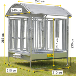 PATURA quadrangle hay rack with safety feed grids for...