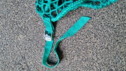 Pocket net with cover L 0.85 m x H 0.80 m 30mm MW Green incl. fastening straps