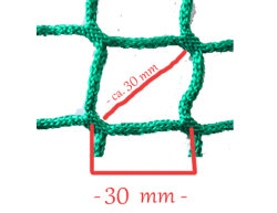 Pocket net with cover L 0.85 m x H 0.80 m 30mm MW Green incl. fastening straps